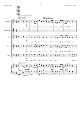 Magnificat and Nunc dimittis in F major Op. 36