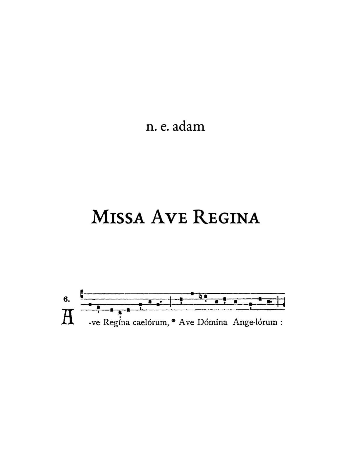Missa Ave Regina - Page 1