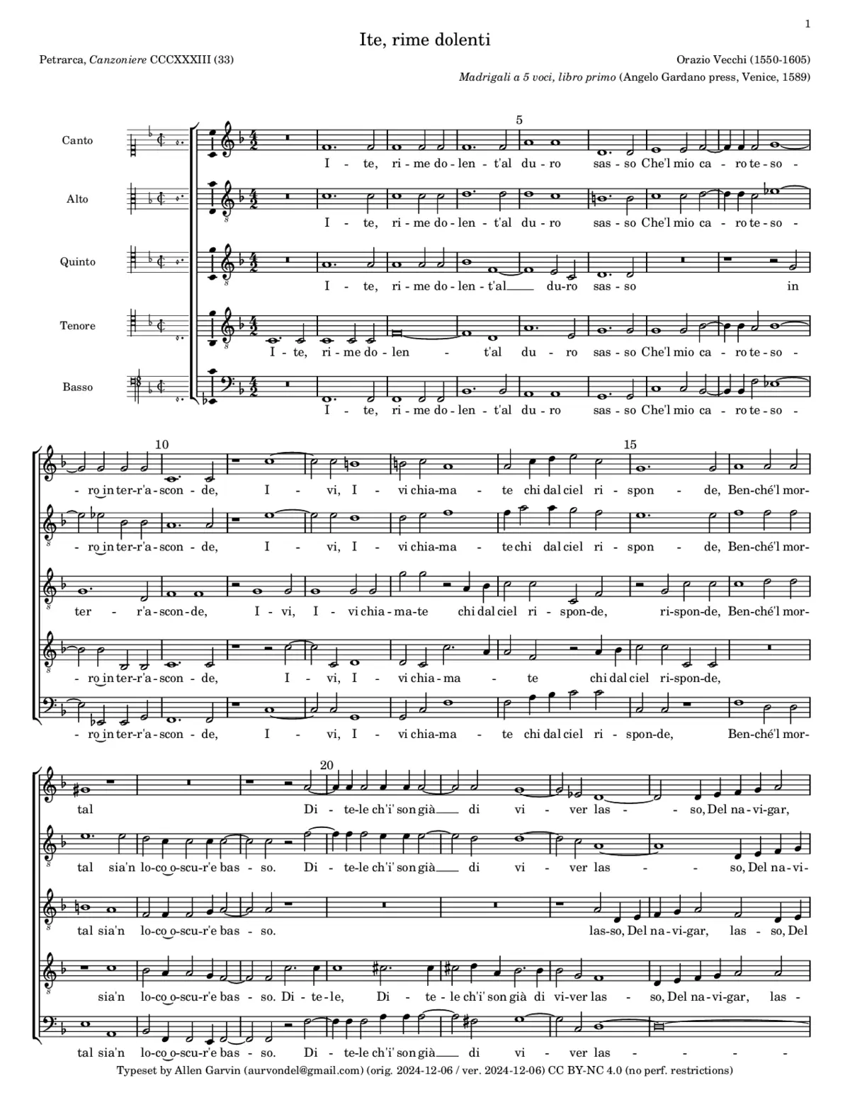 Ite, rime dolenti - Page 1