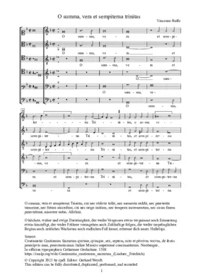O summa, vera et sempiterna Trinitas