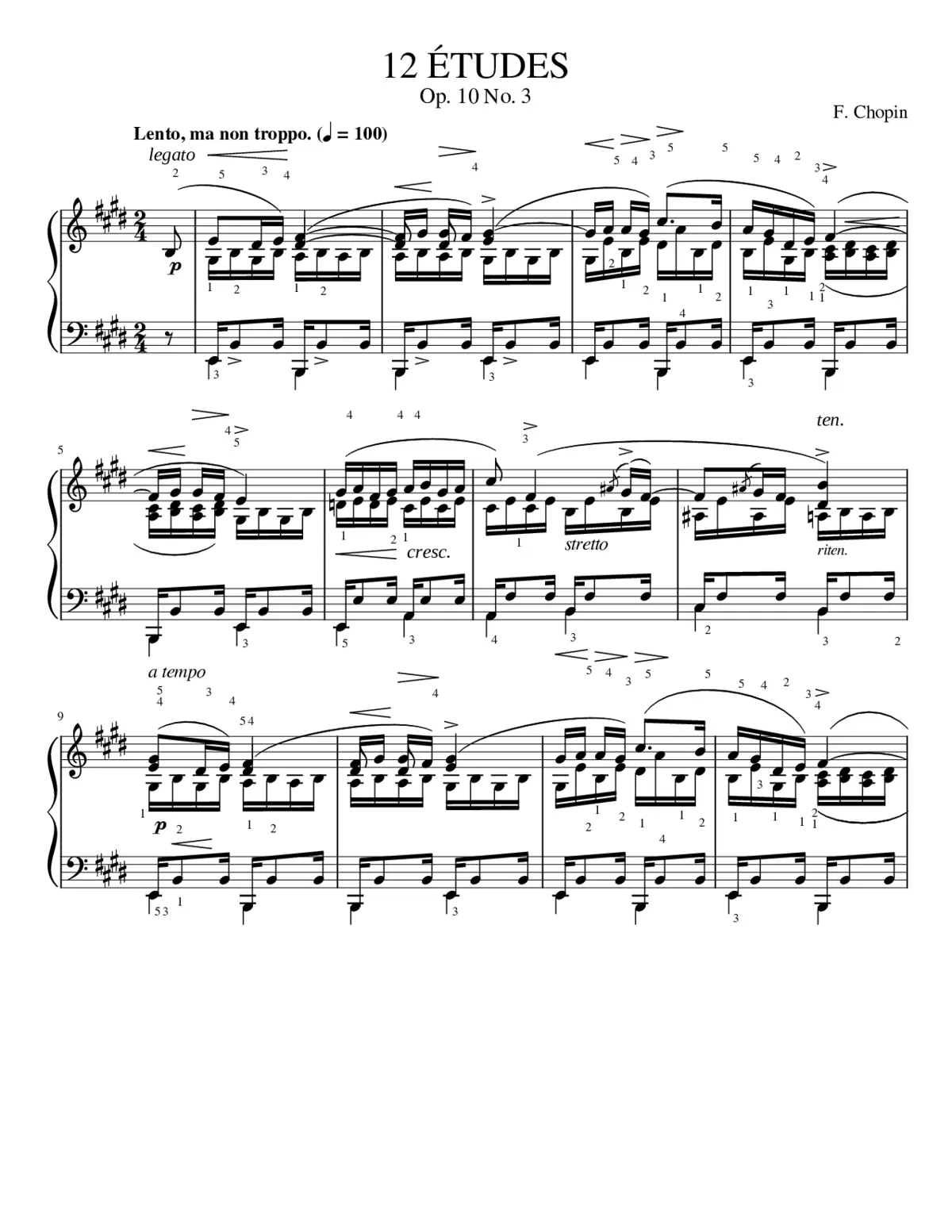 Études Op.10 - Page 1
