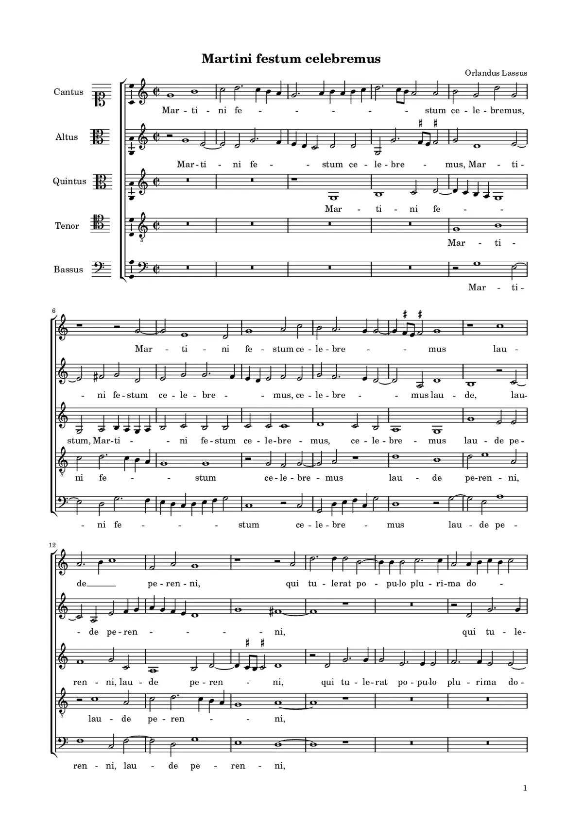 Martini festum celebremus - Page 1