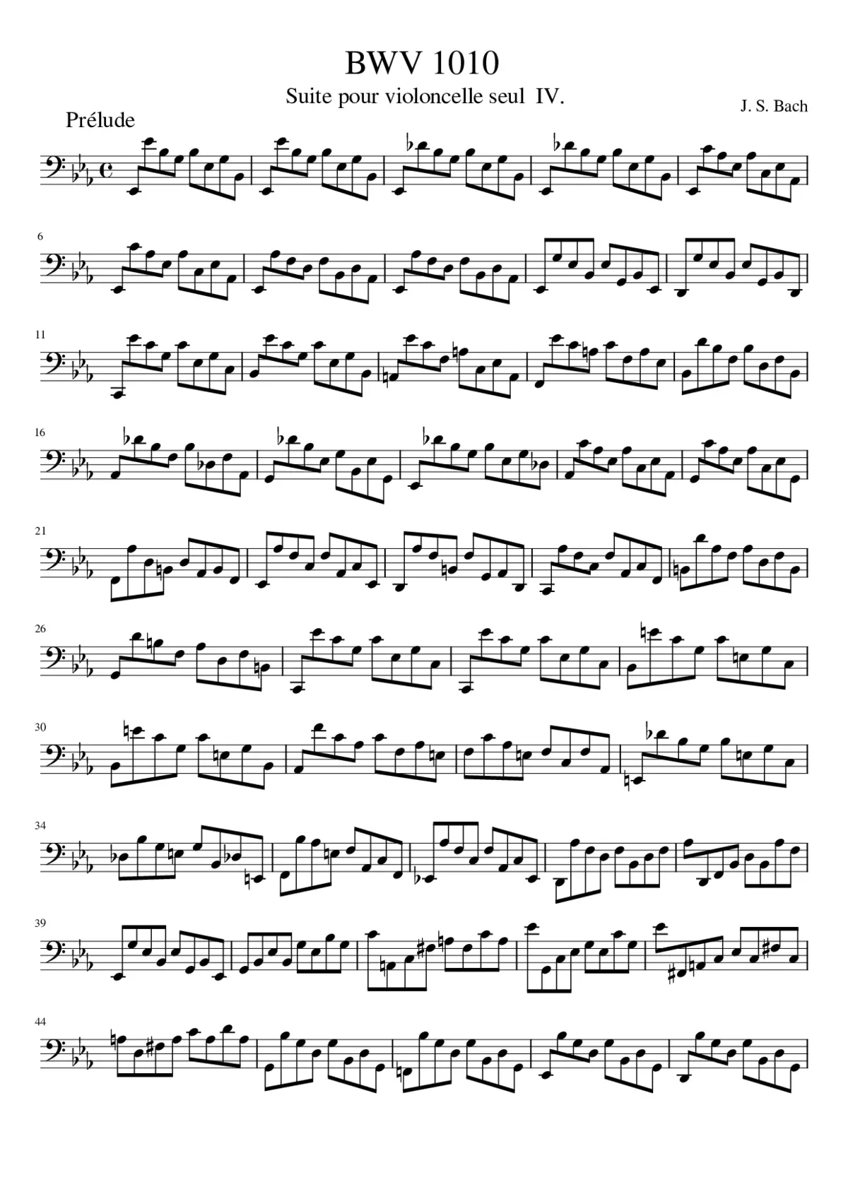 6 Cello Suites BWV 1007-1012 - Page 1