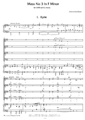 Mass No. 3 in F minor