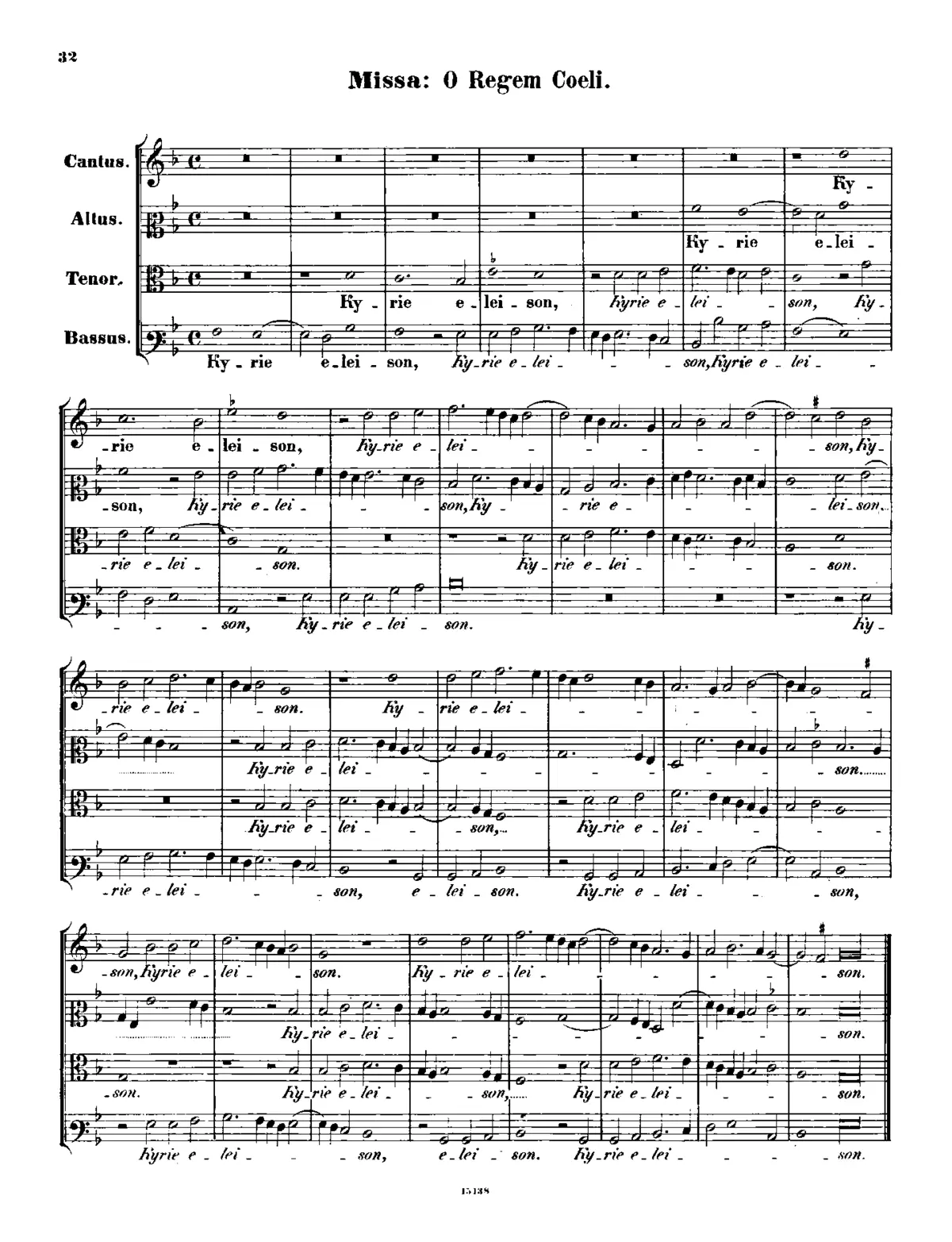 Missa O regem coeli - Page 1
