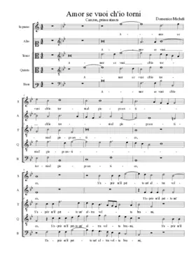 Amor se vuoi ch'io torni