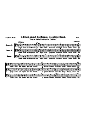 Frisch atmet des Morgens lebendiger Hauch