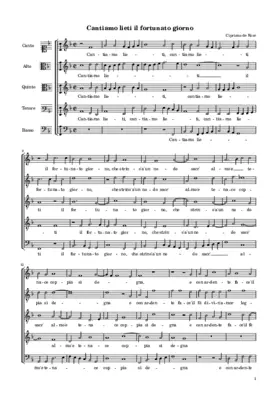 Cantiamo lieti il fortunato giorno