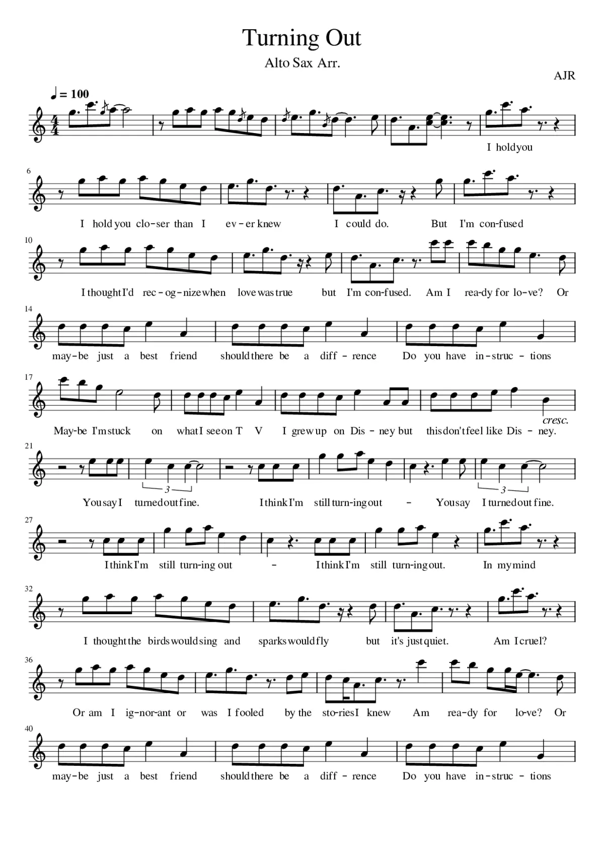 turning out - Page 1