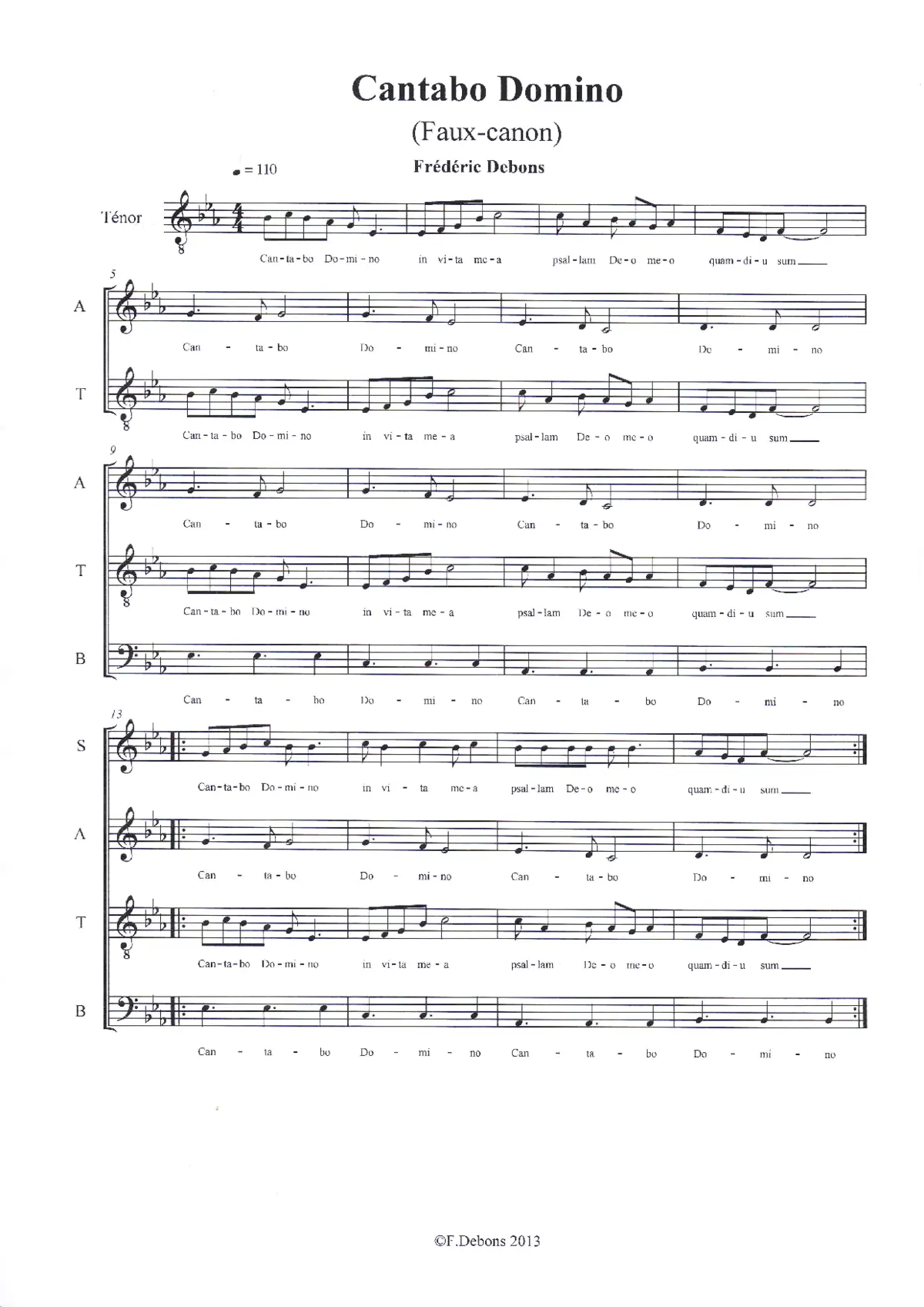 Cantabo Domino - Page 1