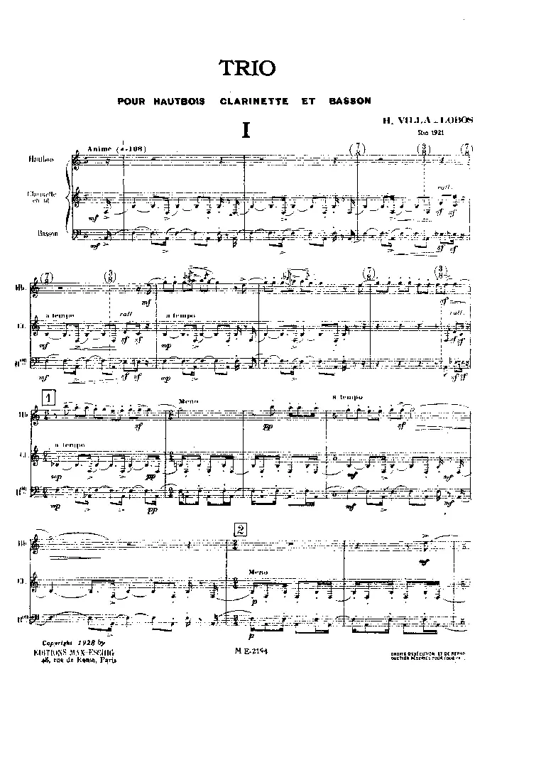 Trio for Oboe, Clarinet and Bassoon - Page 1