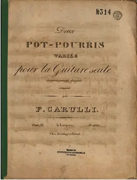 2 Pot-pourris variés pour la Guitare seule