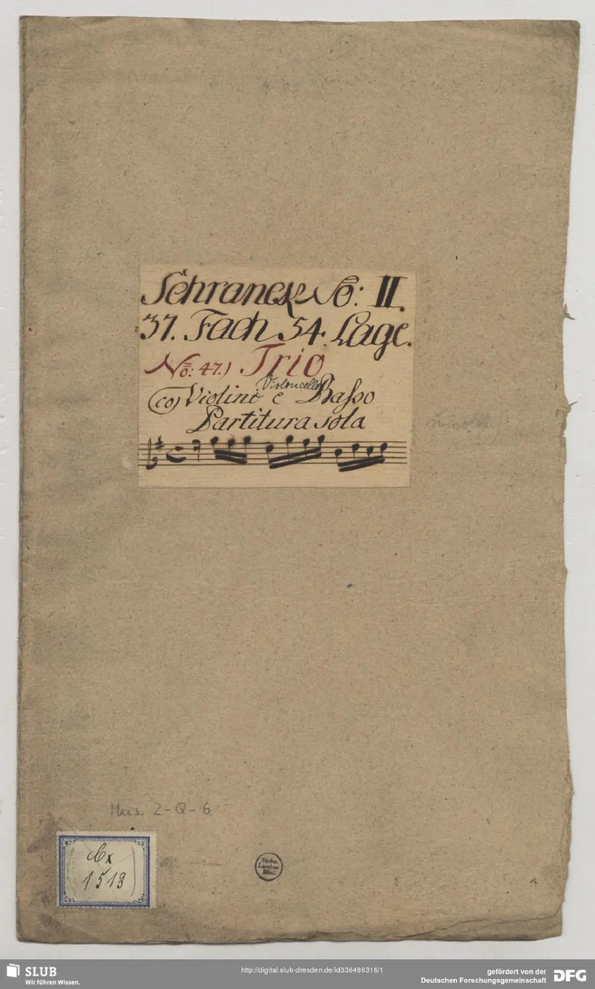 Sonata for Violin, Cello and Continuo in G major - Page 1