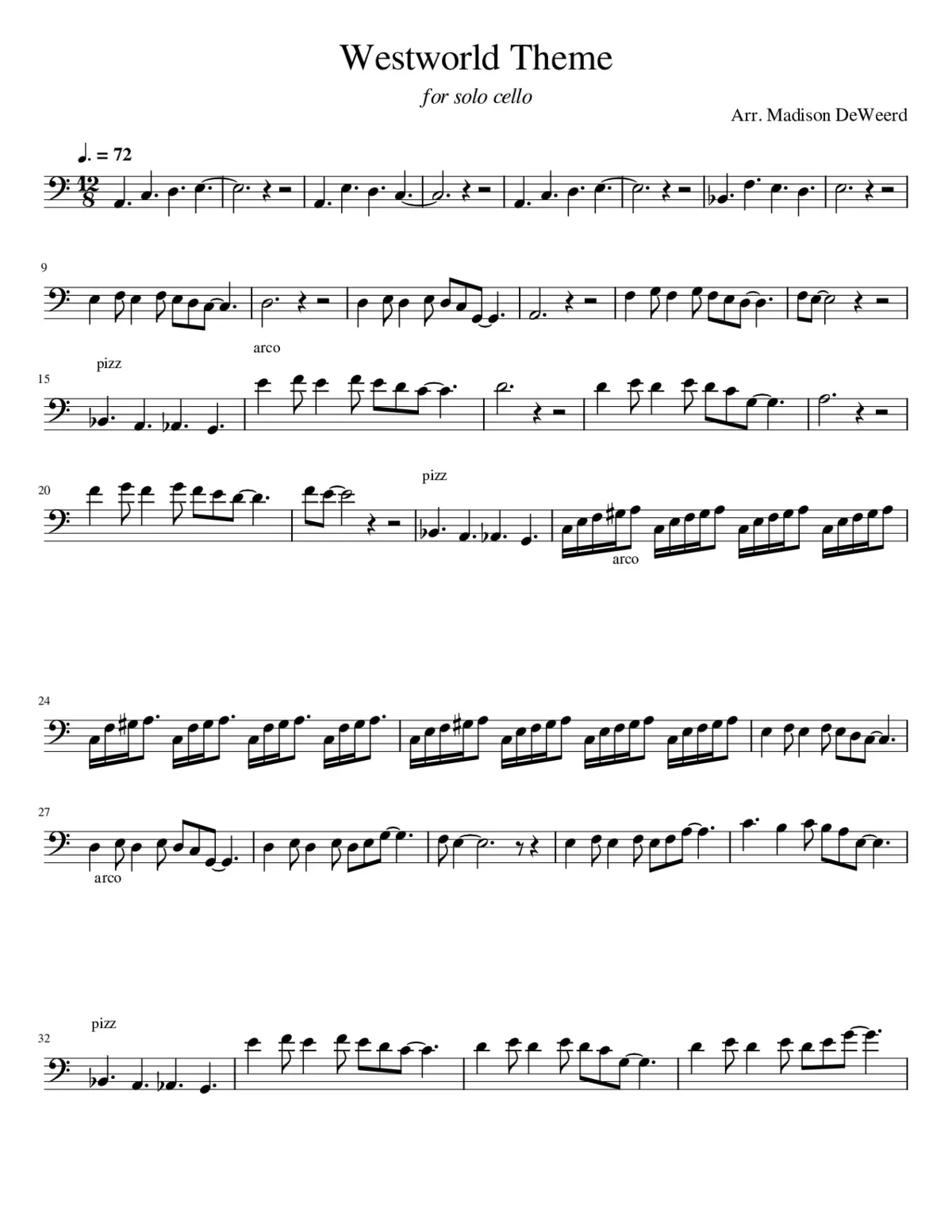 Westworld Theme - Page 1