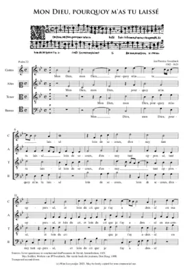 Pseaume 22 - Mon Dieu, pourquoy m'as tu laissé