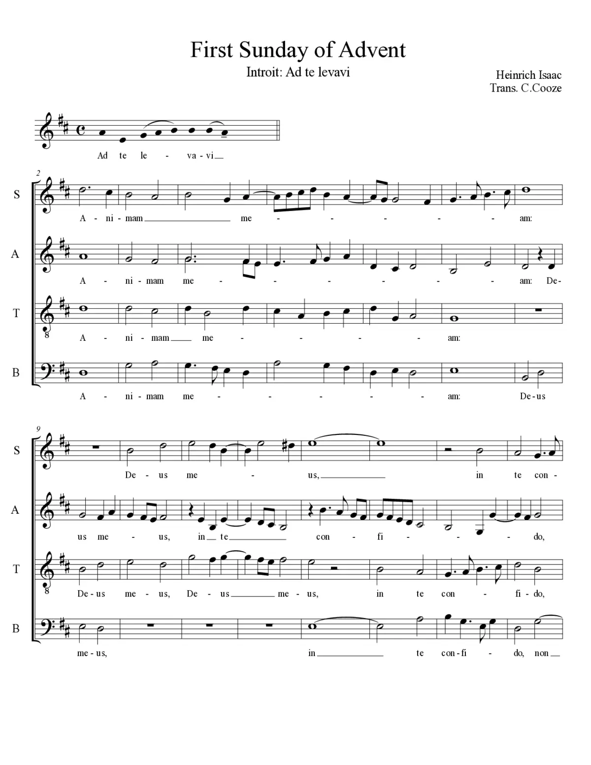Ad te levavi (introit) - Page 1
