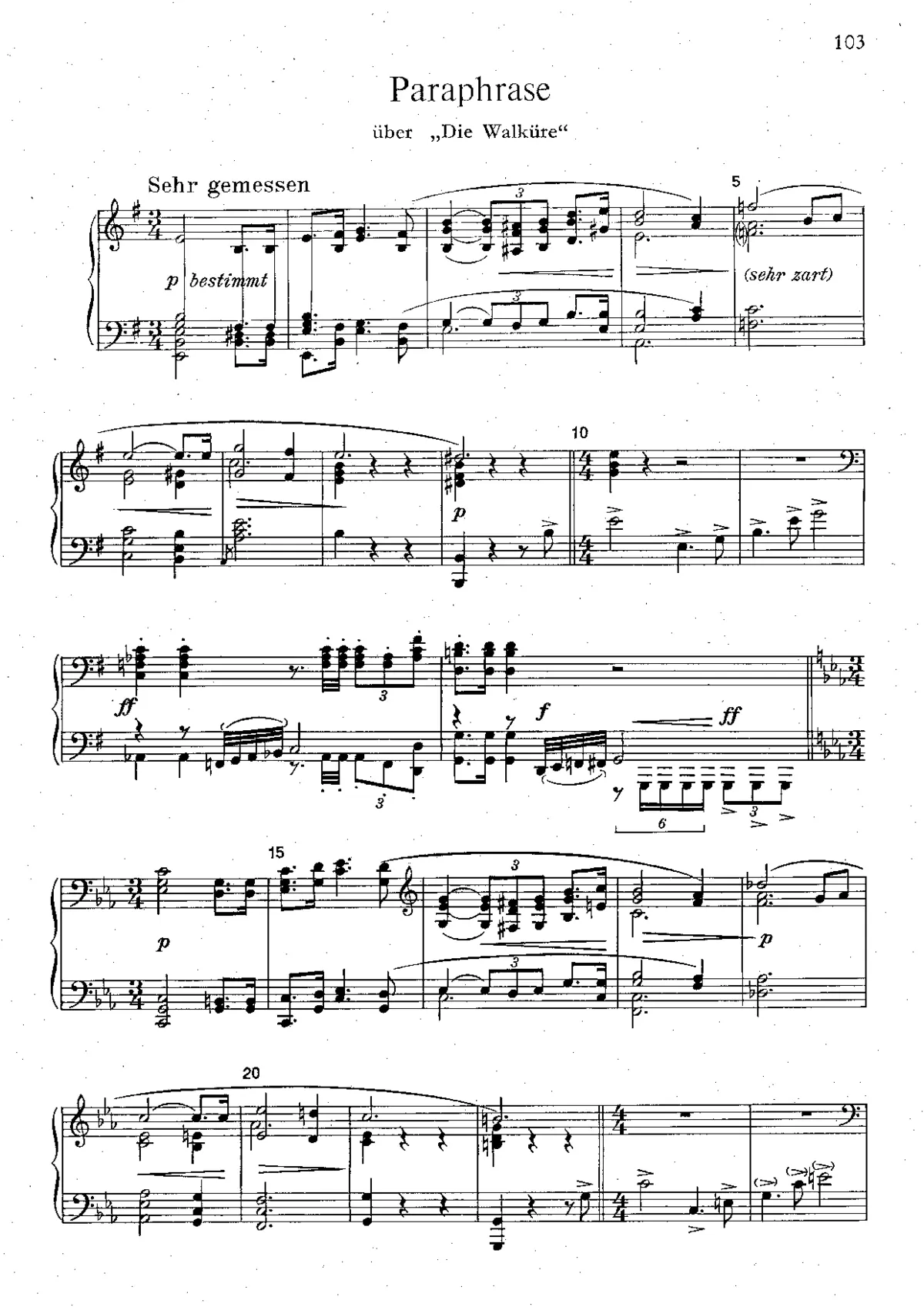 Paraphrase on Wagner's 'Die Walküre' - Page 1