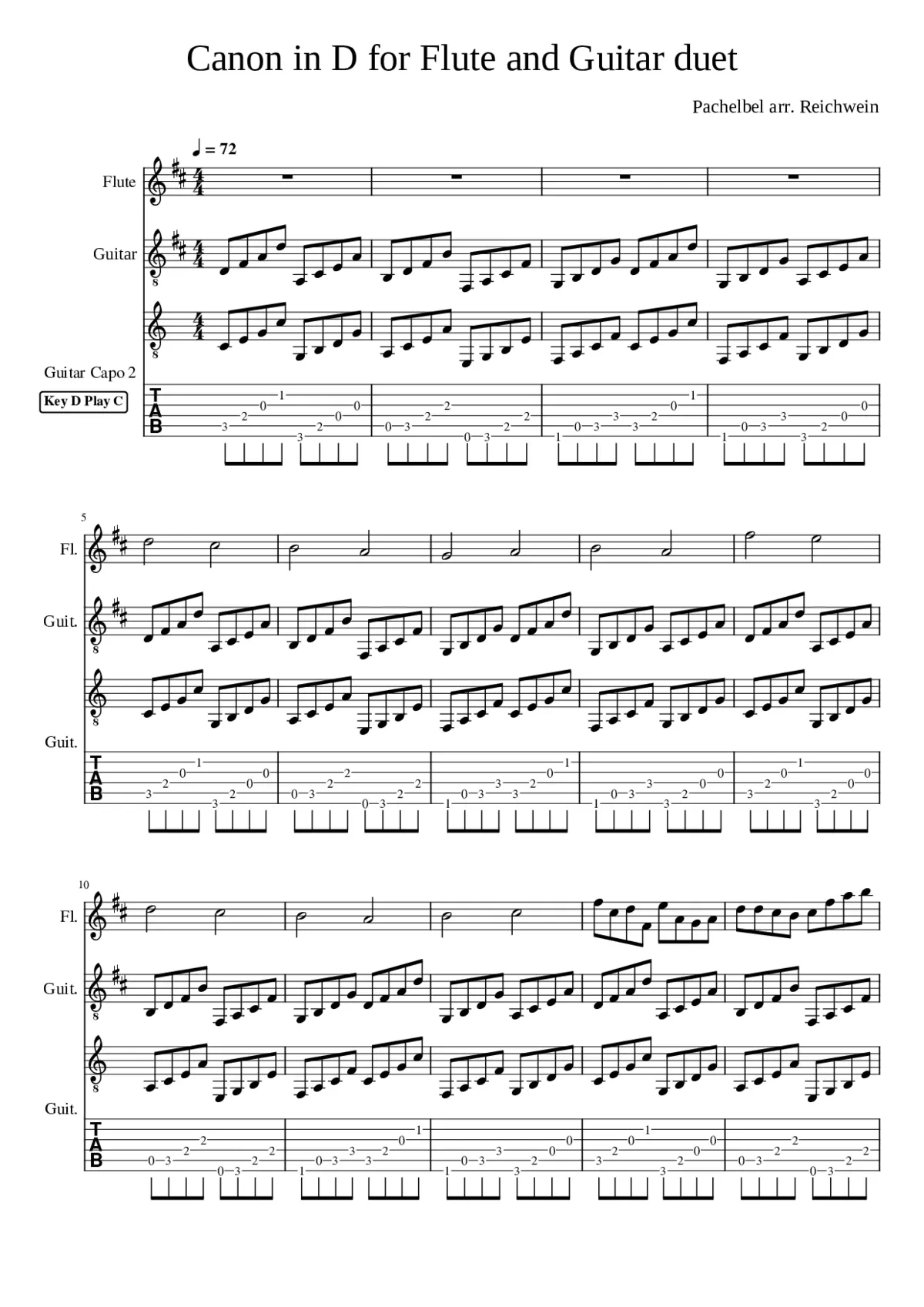 Canon and Gigue in D major P.37 - Page 1