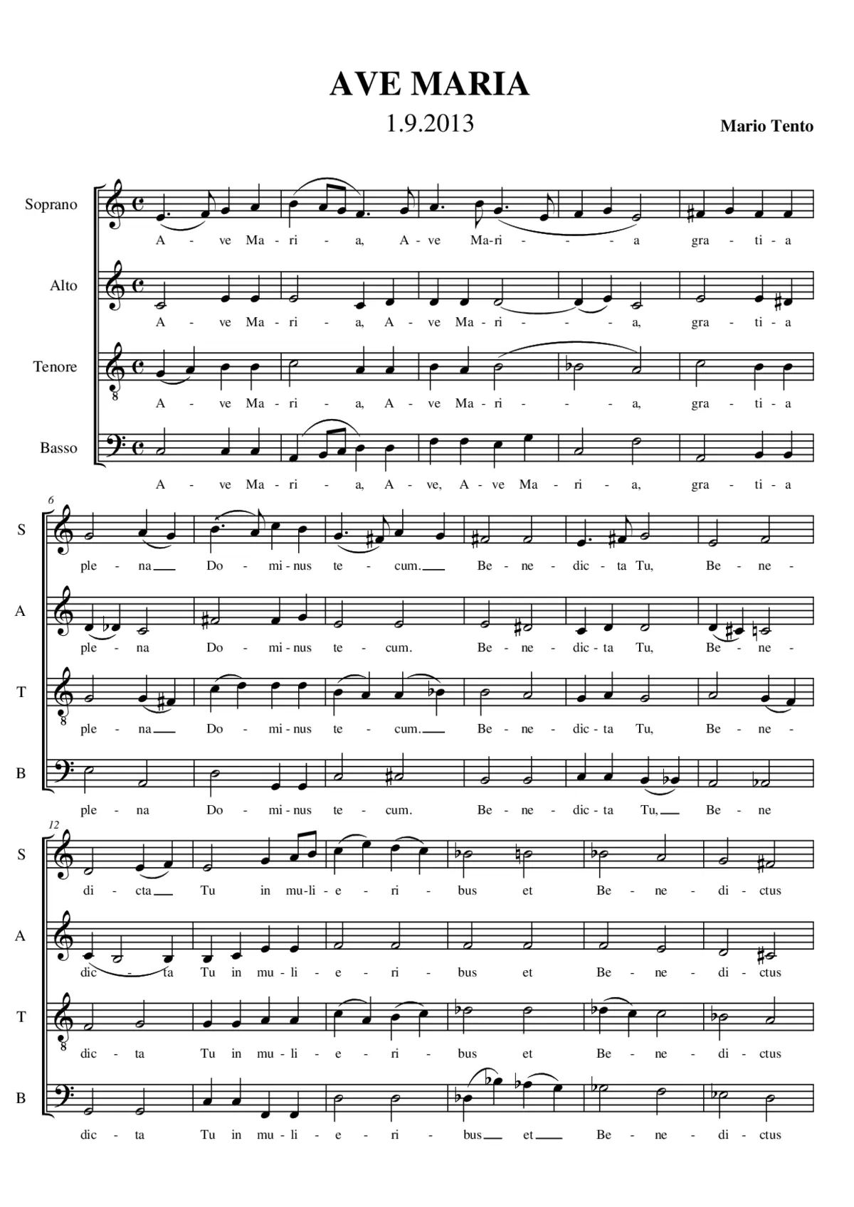 Ave Maria 2013 - Page 1