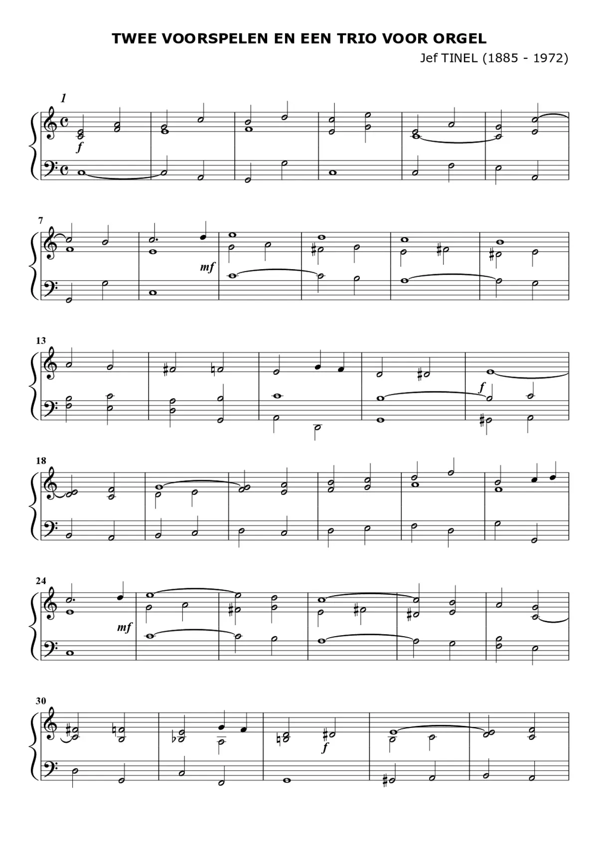 Twee voorspelen en een trio voor orgel - Page 1