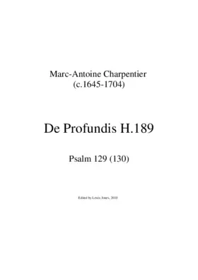 De Profundis H 189