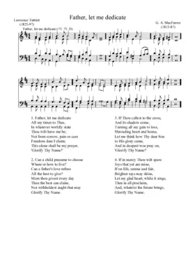 Father, let me dedicate