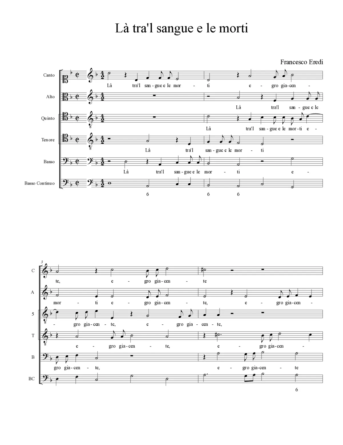 Là tra'l sangue e le morti - Page 1