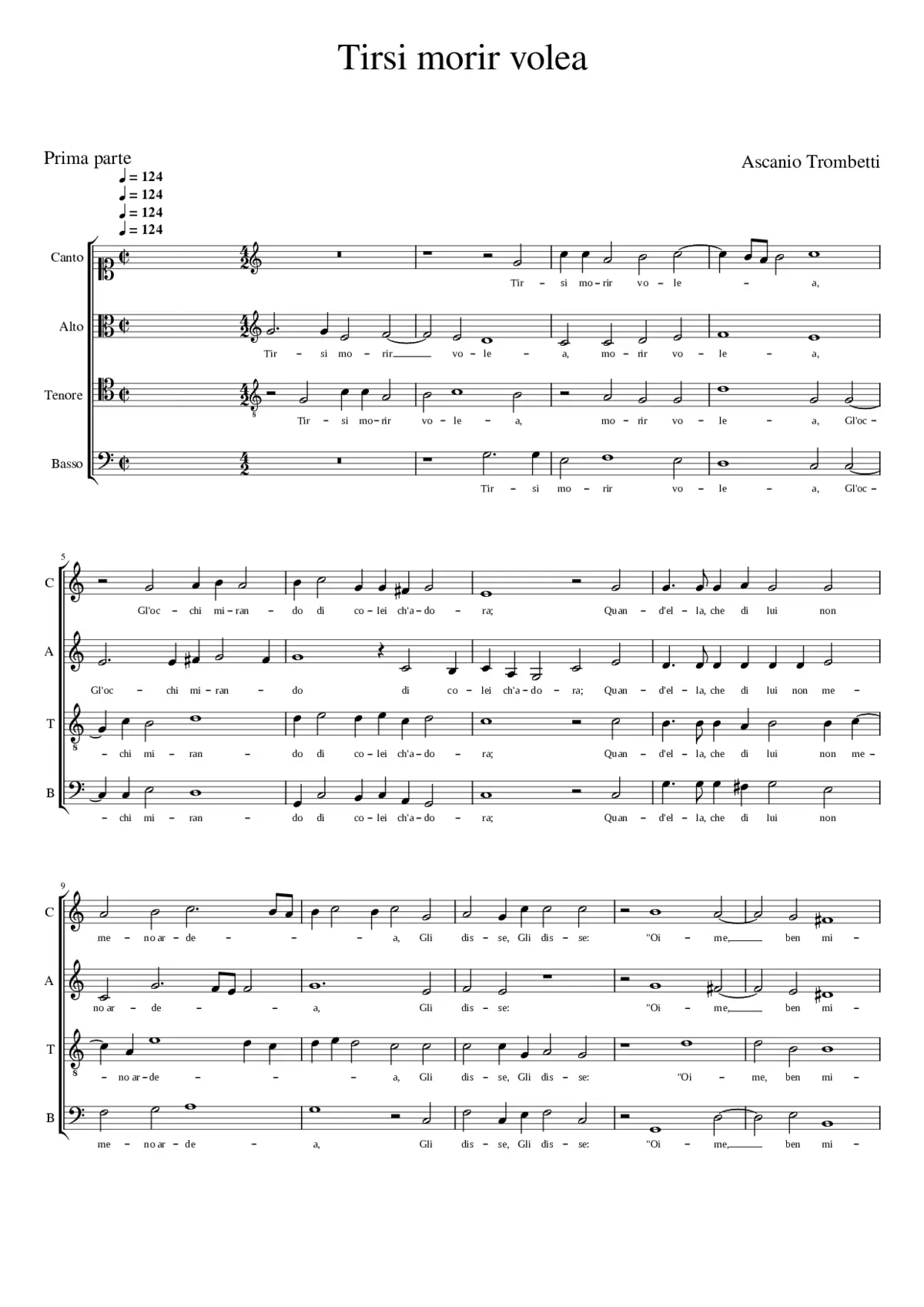 Tirsi morir volea - Page 1