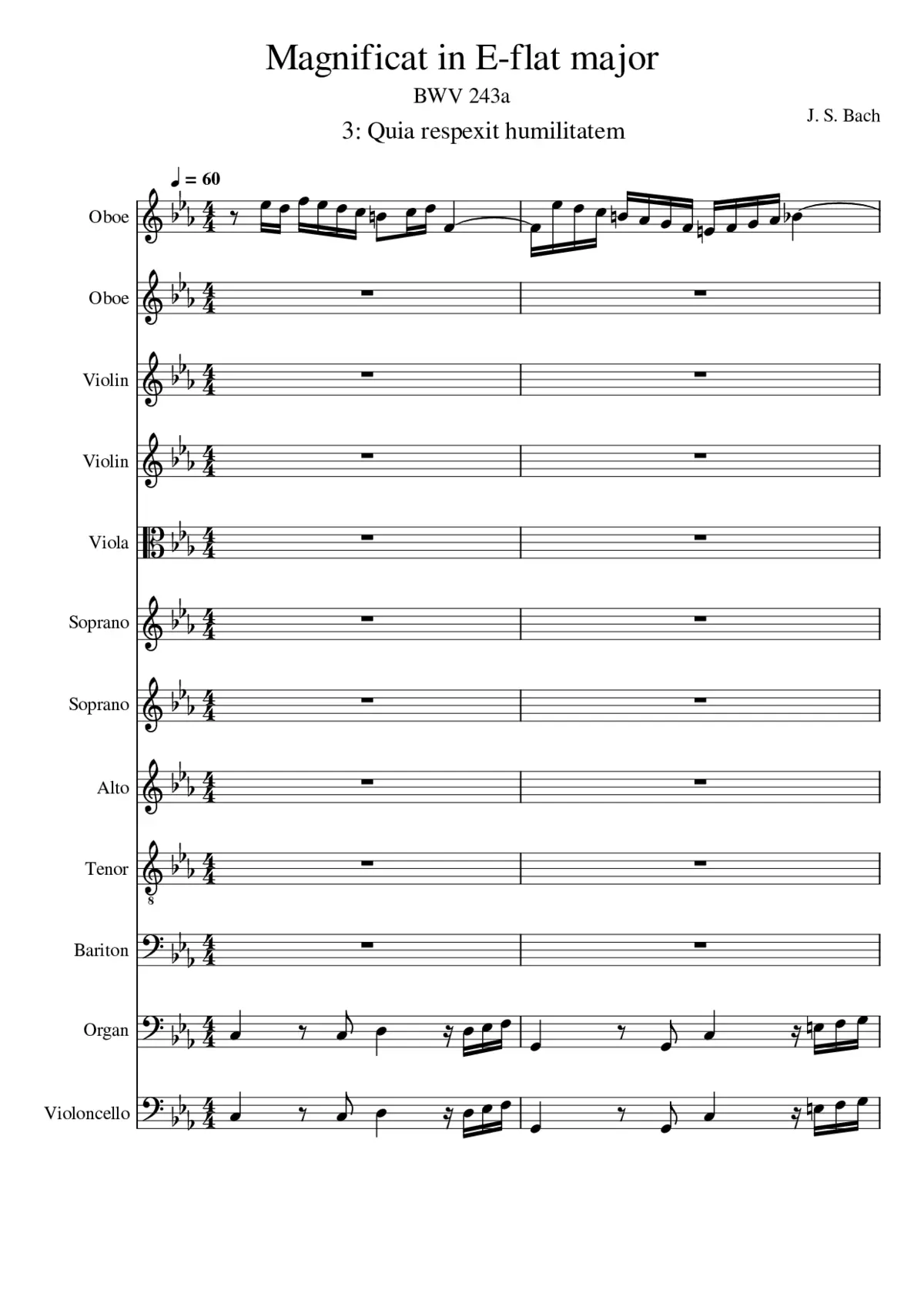 Magnificat in E-flat major BWV 243a - Page 1