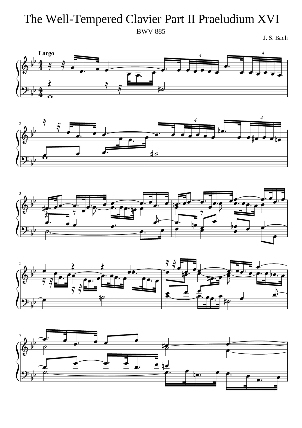 Prelude and Fugue in G minor BWV 885 - Page 1