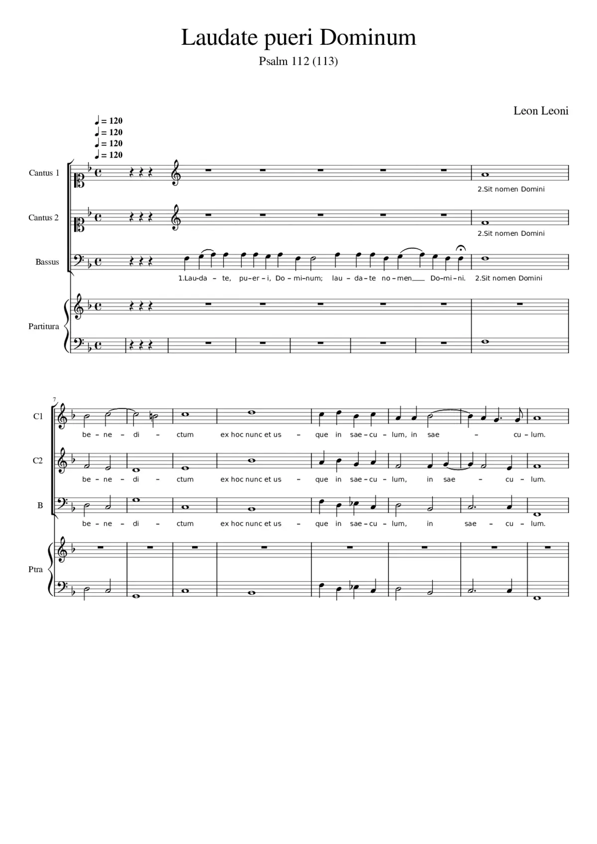 Laudate pueri Dominum - Page 1