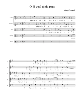 O di qual gioia pago