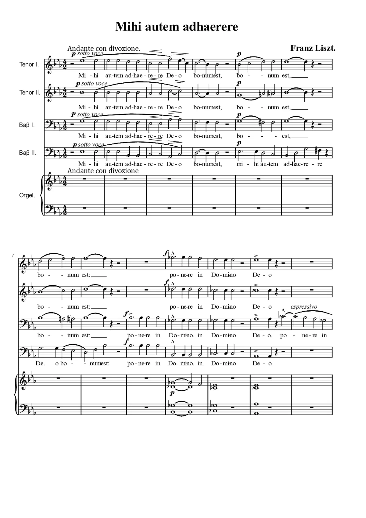 Mihi autem adhaerere - Page 1