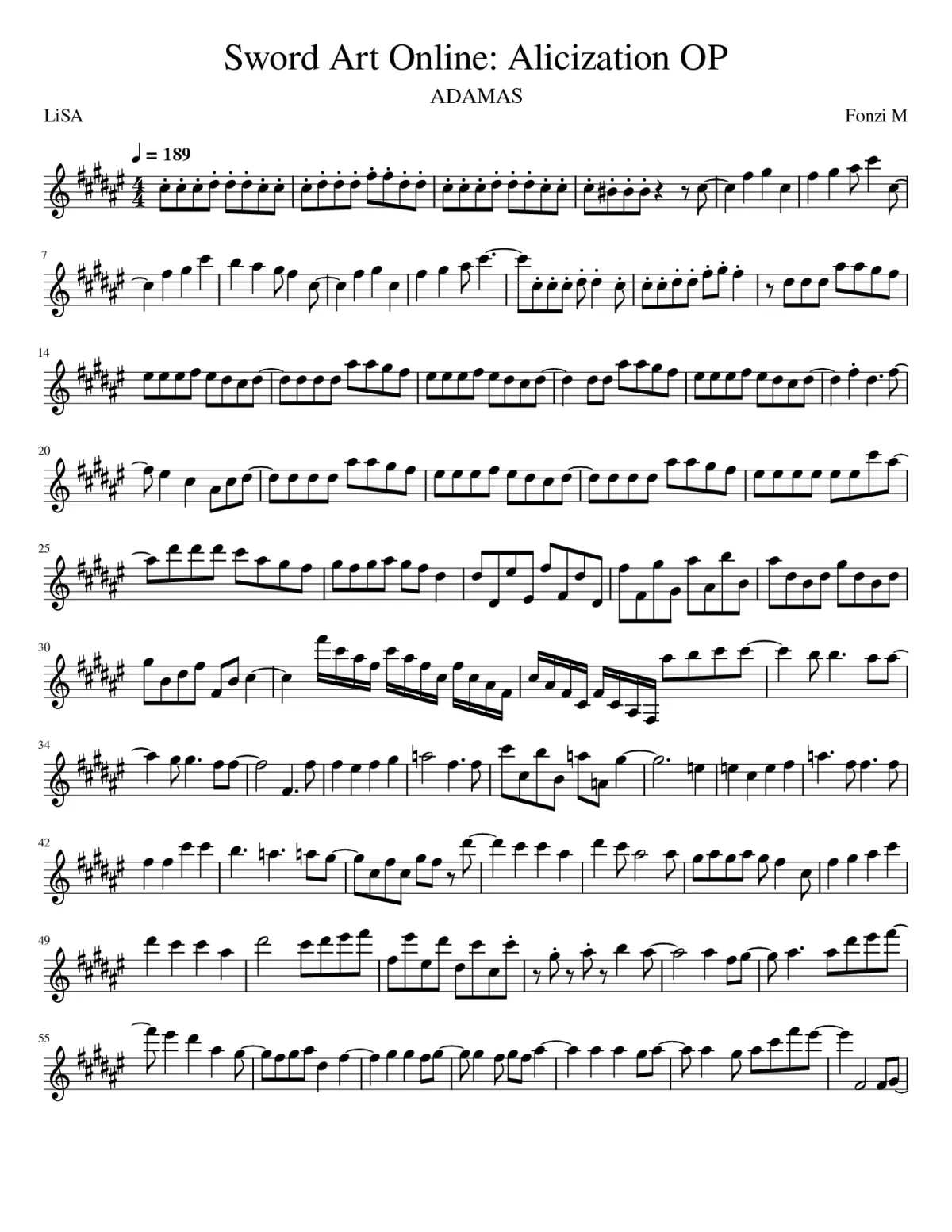 sword art online alicization - adamas - Page 1