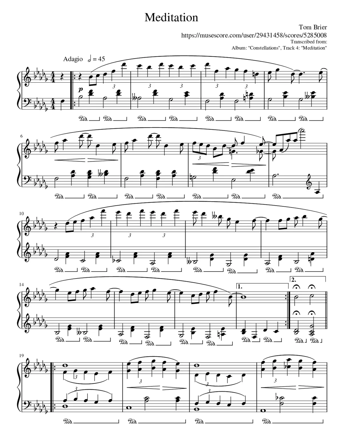 Tom Brier Improvisation - Page 1