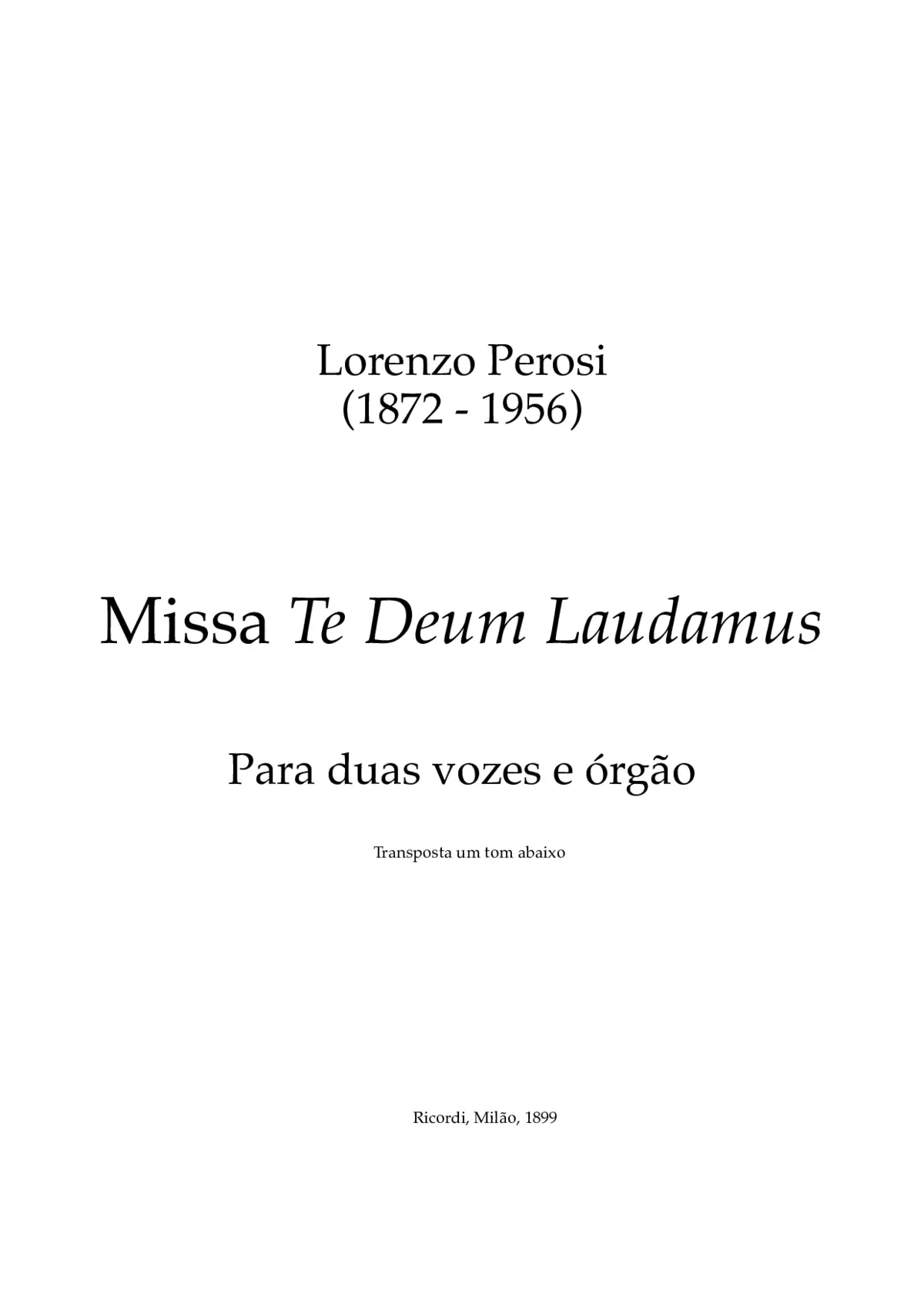 Missa "Te Deum laudamus" - Page 1