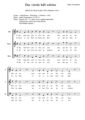 Das vierde hält schöne Kindersehr