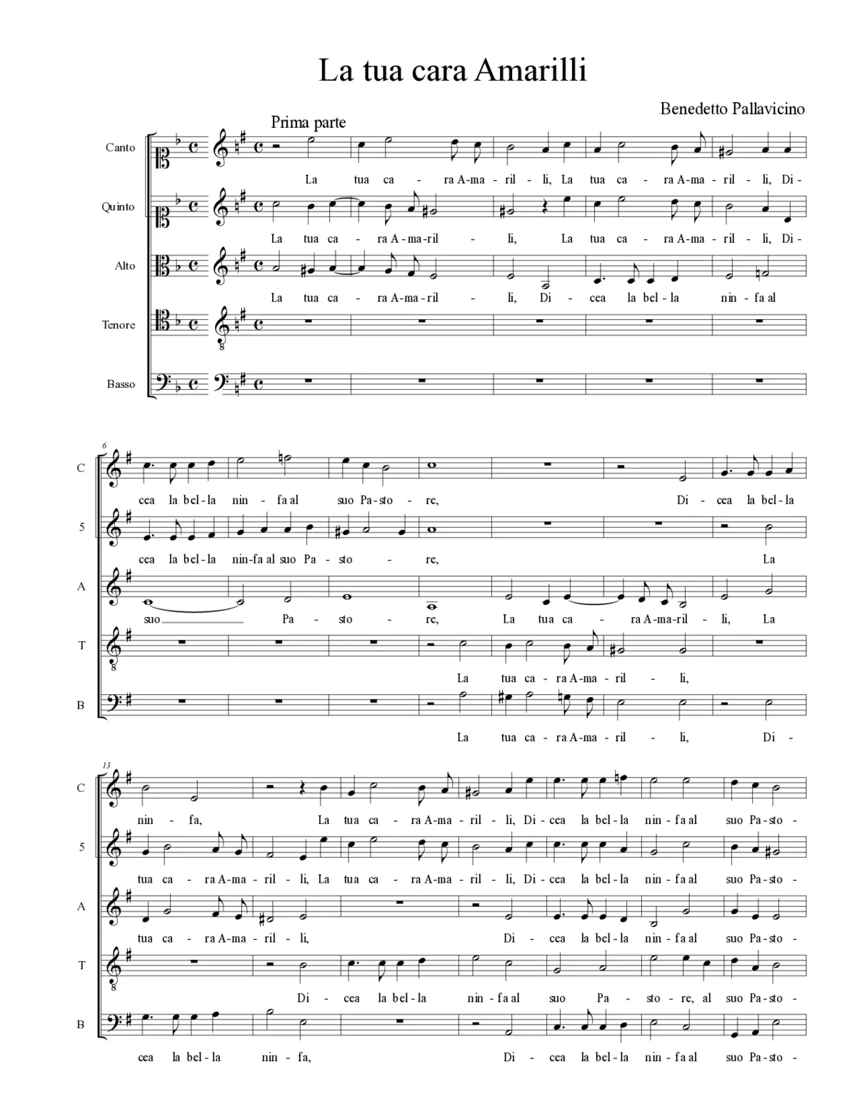 La tua cara Amarilli - Page 1