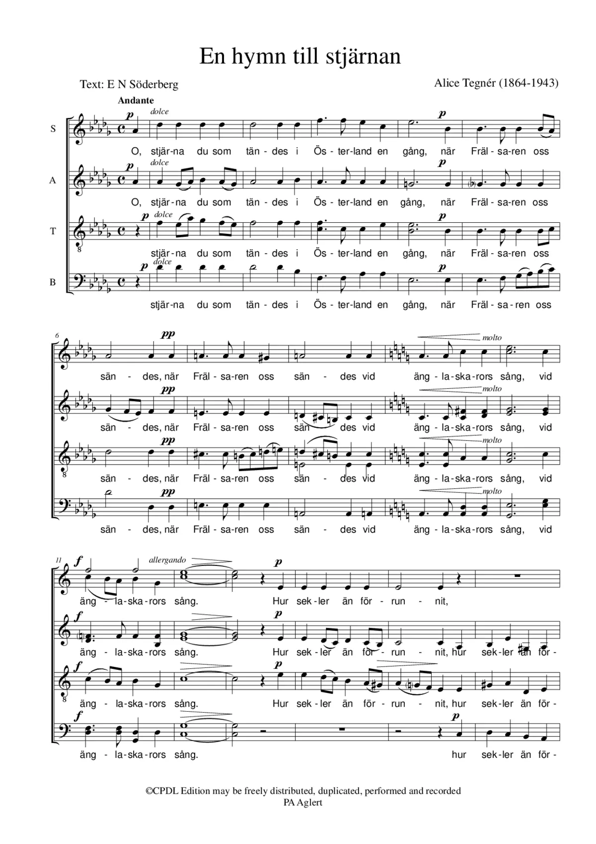 En hymn till stjärnan - Page 1