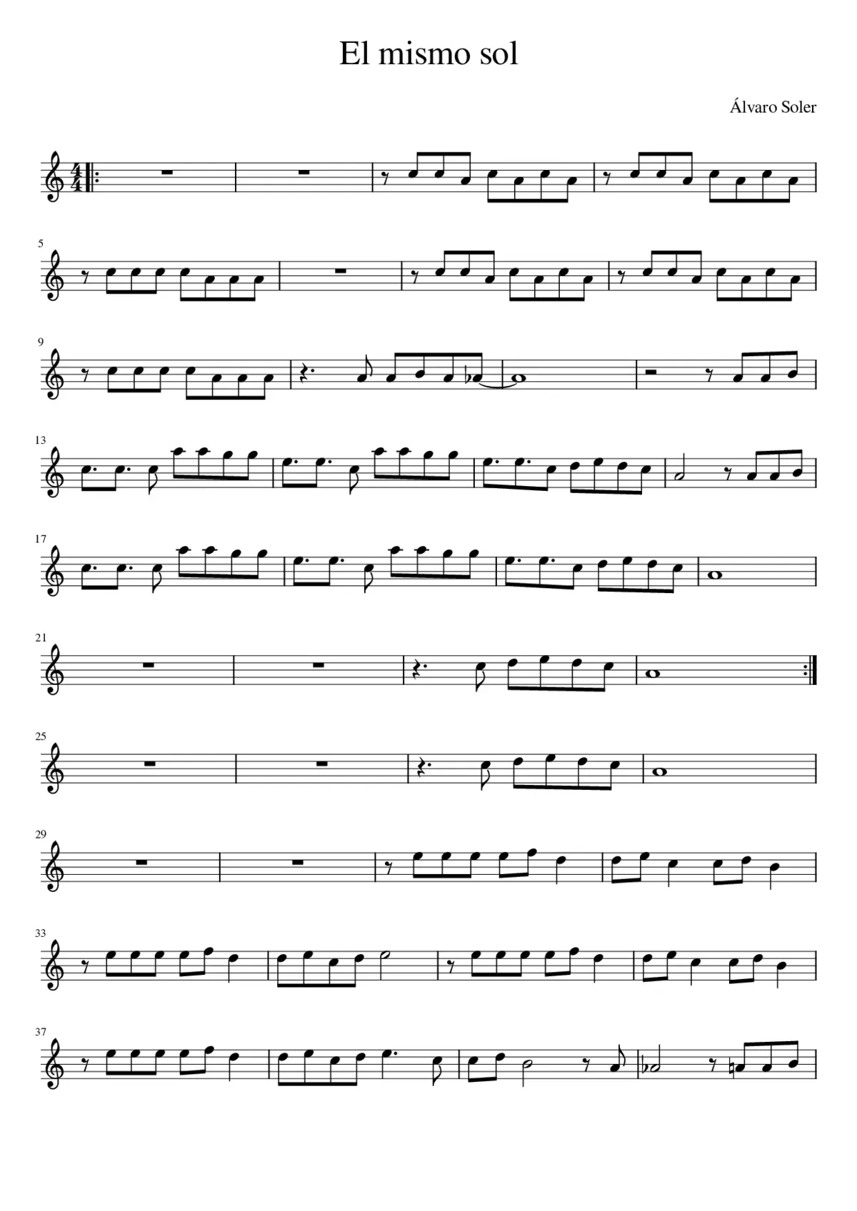 El mismo sol - Álvaro Soler - Page 1