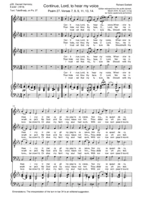 Continue, Lord, to hear my voice