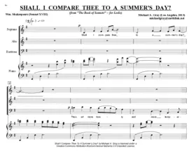 Shall I compare thee to a summer's day?