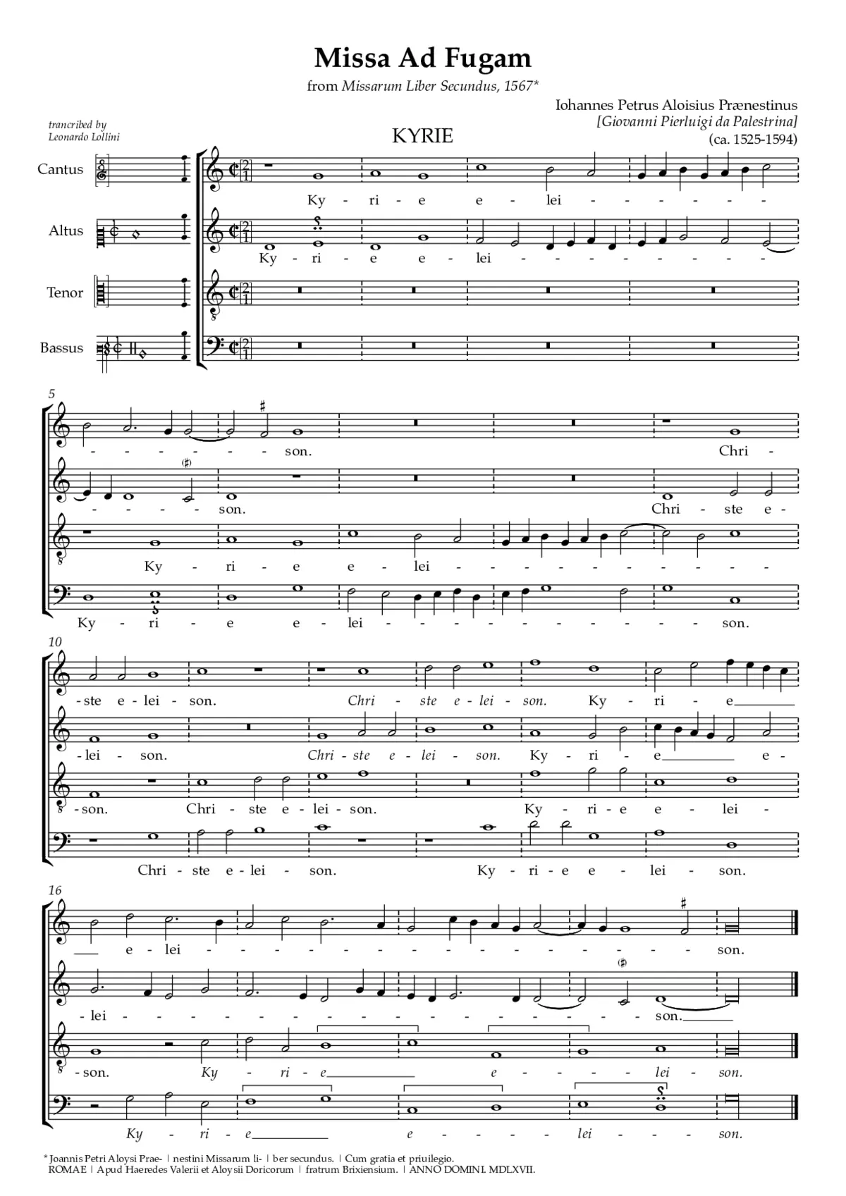 Missa Ad Fugam - Page 1