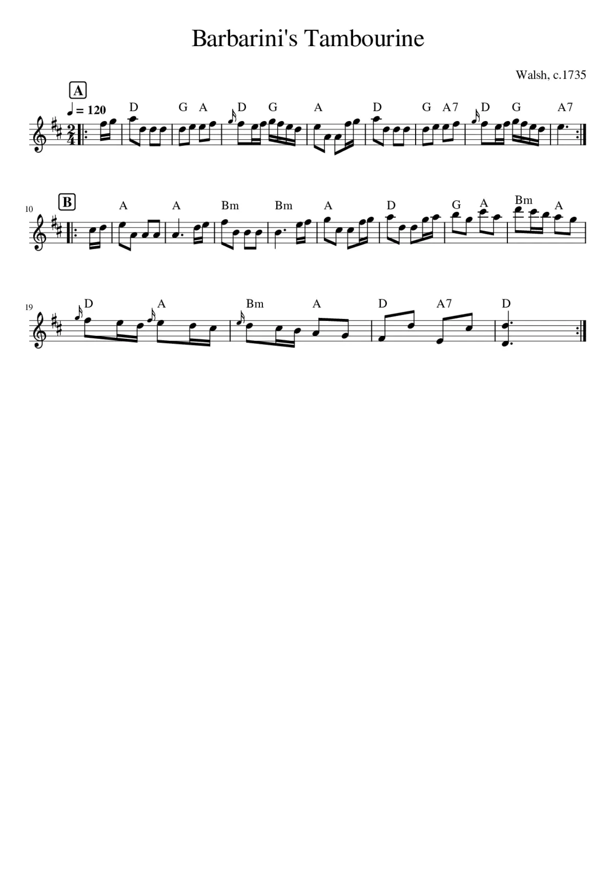 Barbarini's Tambourine - Page 1