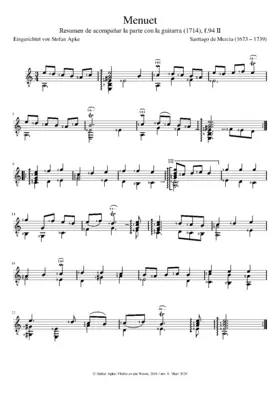 Menuet, Rda, f.94 II