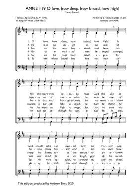 O love, how deep, how broad, how high!