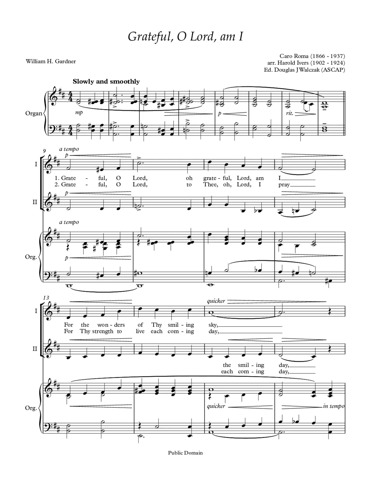 Grateful, O Lord am I - Page 1