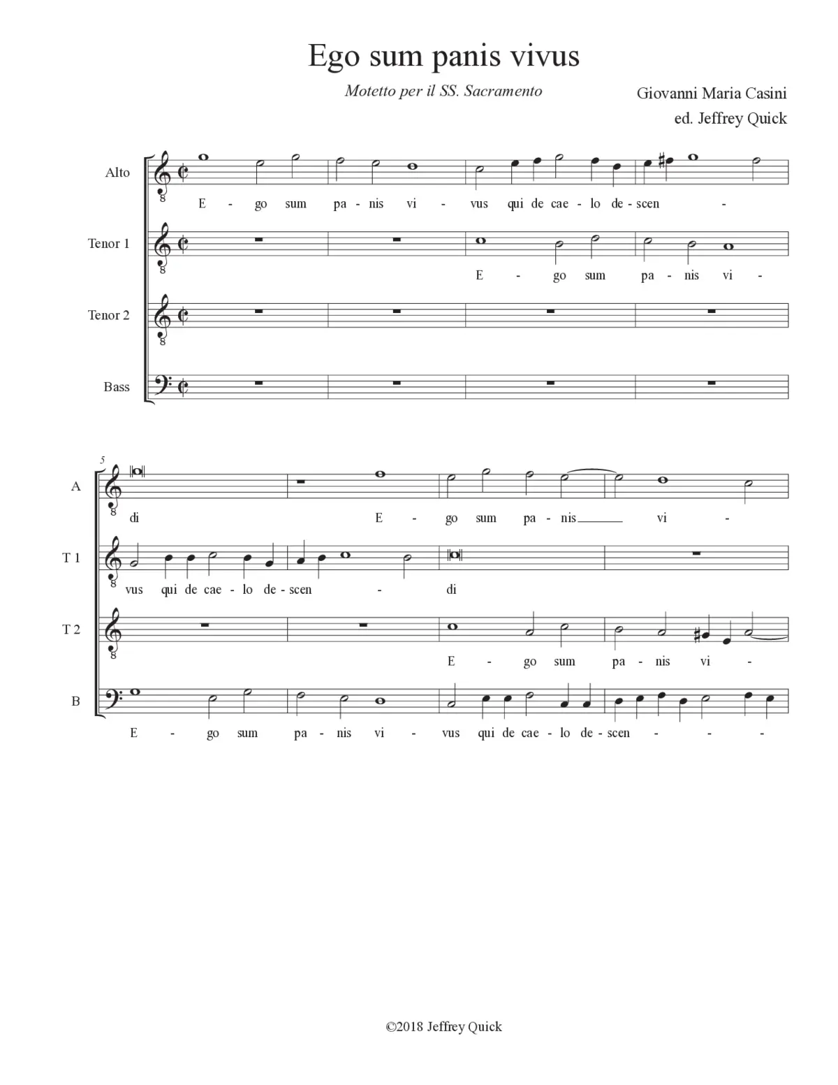 Ego sum panis vivus - Page 1