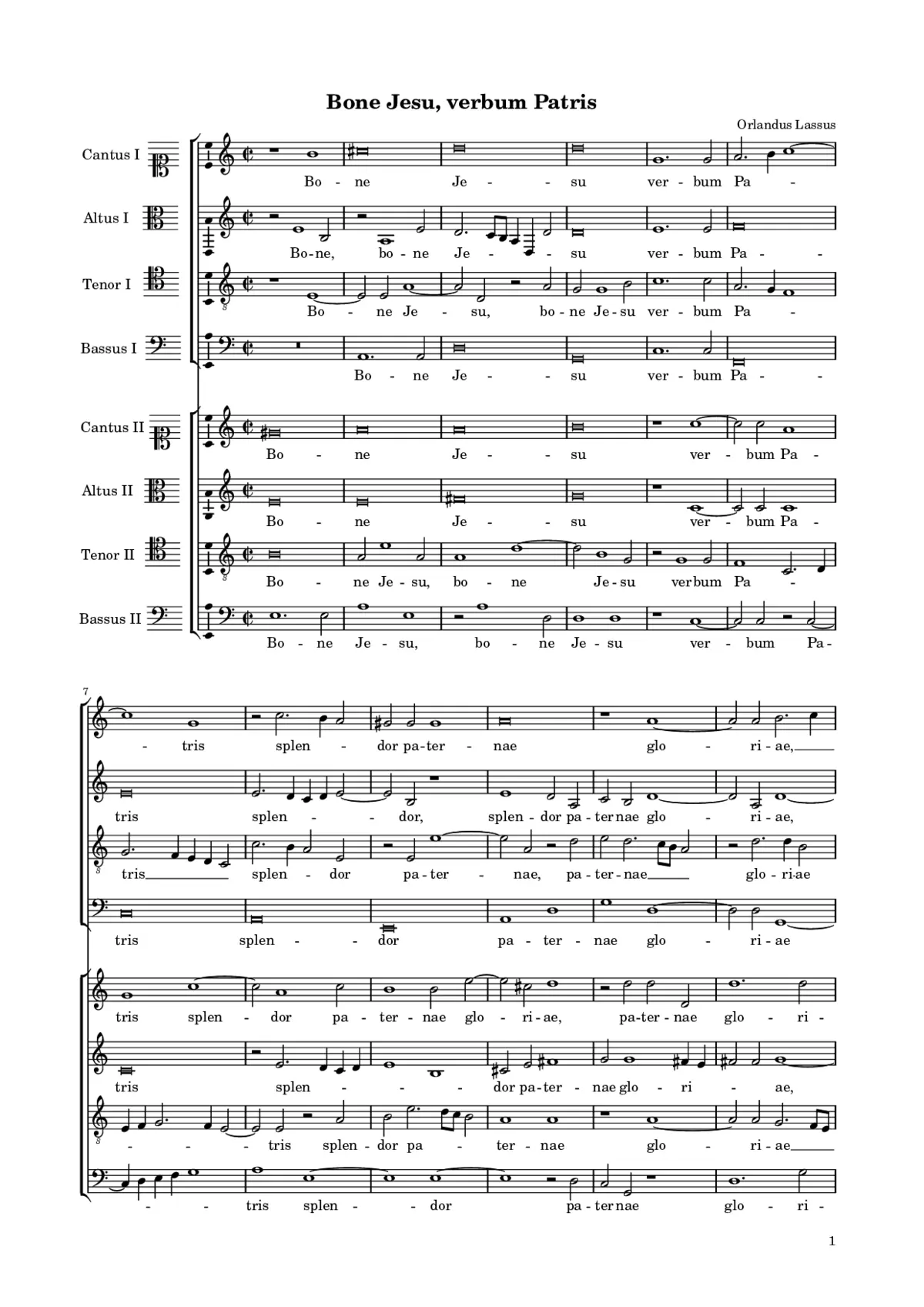 Bone Jesu verbum Patris - Page 1