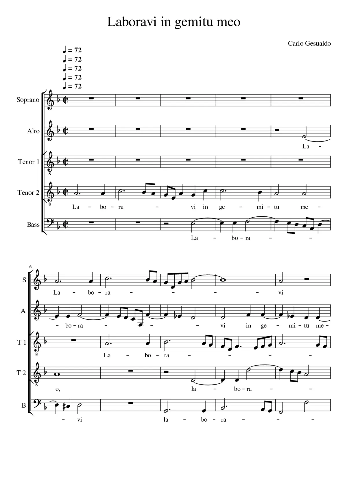 Laboravi in gemitu meo - Page 1